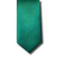 Solid Satin Emerald Green Skinny Ties